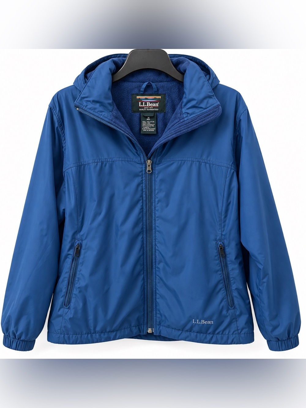 L.L.Bean Women’s Blue Fleece Lined Full Zip Jacket Medium - Picture 1 of 12